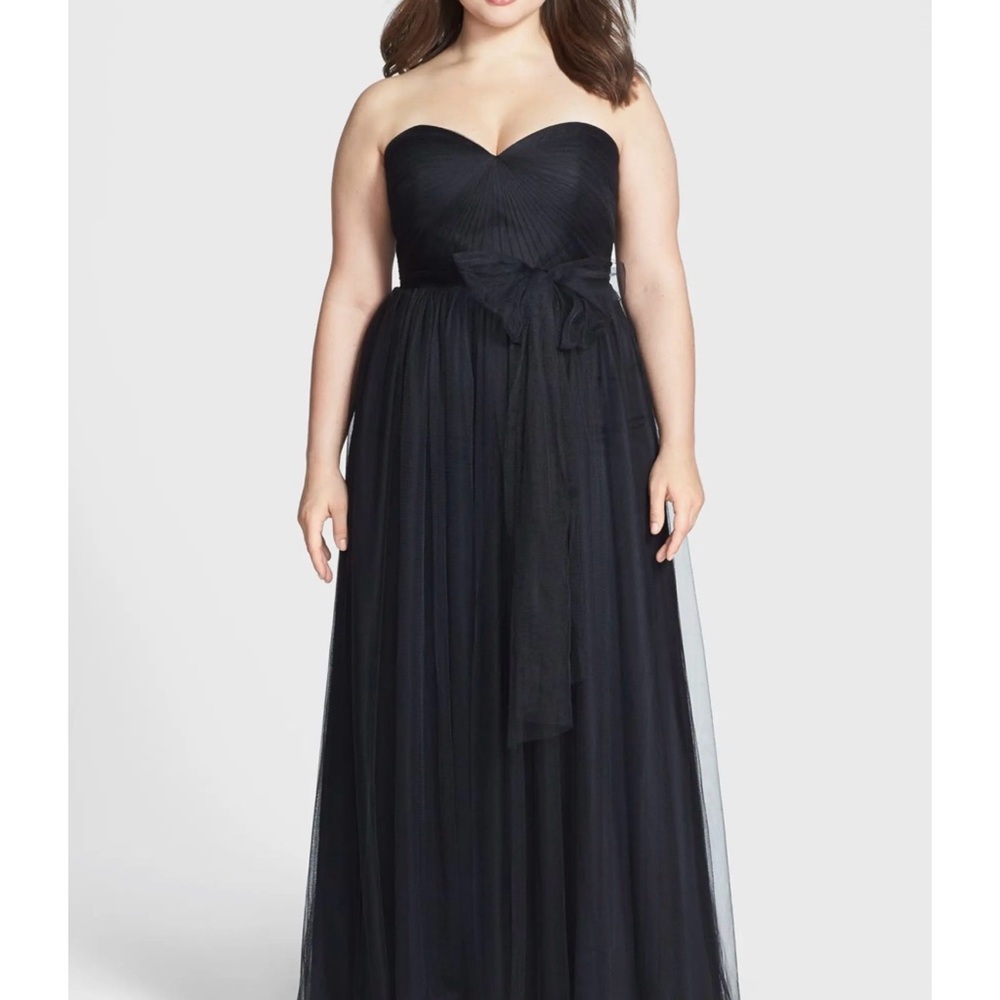 Annabelle Convertible Tulle Column Dress- Black Tulle Gown by Jenny Yoo
